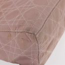 Christian Dior Lady Dior Canage Hand Bag Nylon Pink Silver Auth 168374-10