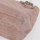 Christian Dior Lady Dior Canage Hand Bag Nylon Pink Silver Auth 168374-15
