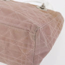 Christian Dior Lady Dior Canage Hand Bag Nylon Pink Silver Auth 168374-13