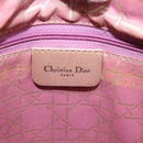 Christian Dior Lady Dior Canage Hand Bag Nylon Pink Silver Auth 168374-18