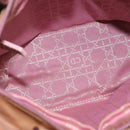 Christian Dior Lady Dior Canage Hand Bag Nylon Pink Silver Auth 168374-11