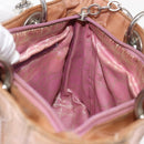 Christian Dior Lady Dior Canage Hand Bag Nylon Pink Silver Auth 168374-19