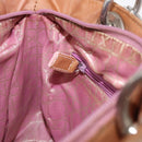 Christian Dior Lady Dior Canage Hand Bag Nylon Pink Silver Auth 168374-21