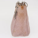 Christian Dior Lady Dior Canage Hand Bag Nylon Pink Silver Auth 168374-3