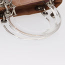 Christian Dior Lady Dior Canage Hand Bag Nylon Pink Silver Auth 168374-7