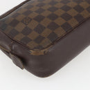LOUIS VUITTON Damier Ebene Trousse Toilette 25 Clutch Bag N47624 LV Auth 168375-16