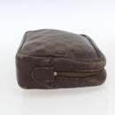 LOUIS VUITTON Damier Ebene Trousse Toilette 25 Clutch Bag N47624 LV Auth 168375-4