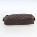 LOUIS VUITTON Damier Ebene Trousse Toilette 25 Clutch Bag N47624 LV Auth 168375-6