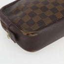 LOUIS VUITTON Damier Ebene Trousse Toilette 25 Clutch Bag N47624 LV Auth 168375-14