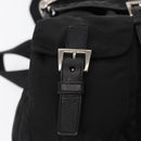 PRADA Shoulder Bag Nylon Black Silver Auth 168377-17