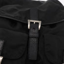 PRADA Shoulder Bag Nylon Black Silver Auth 168377-19