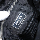 PRADA Shoulder Bag Nylon Black Silver Auth 168377-21