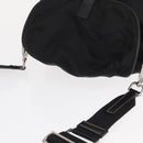 PRADA Shoulder Bag Nylon Black Silver Auth 168377-6
