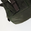 PRADA Backpack Nylon Khaki Silver Auth 168379-17