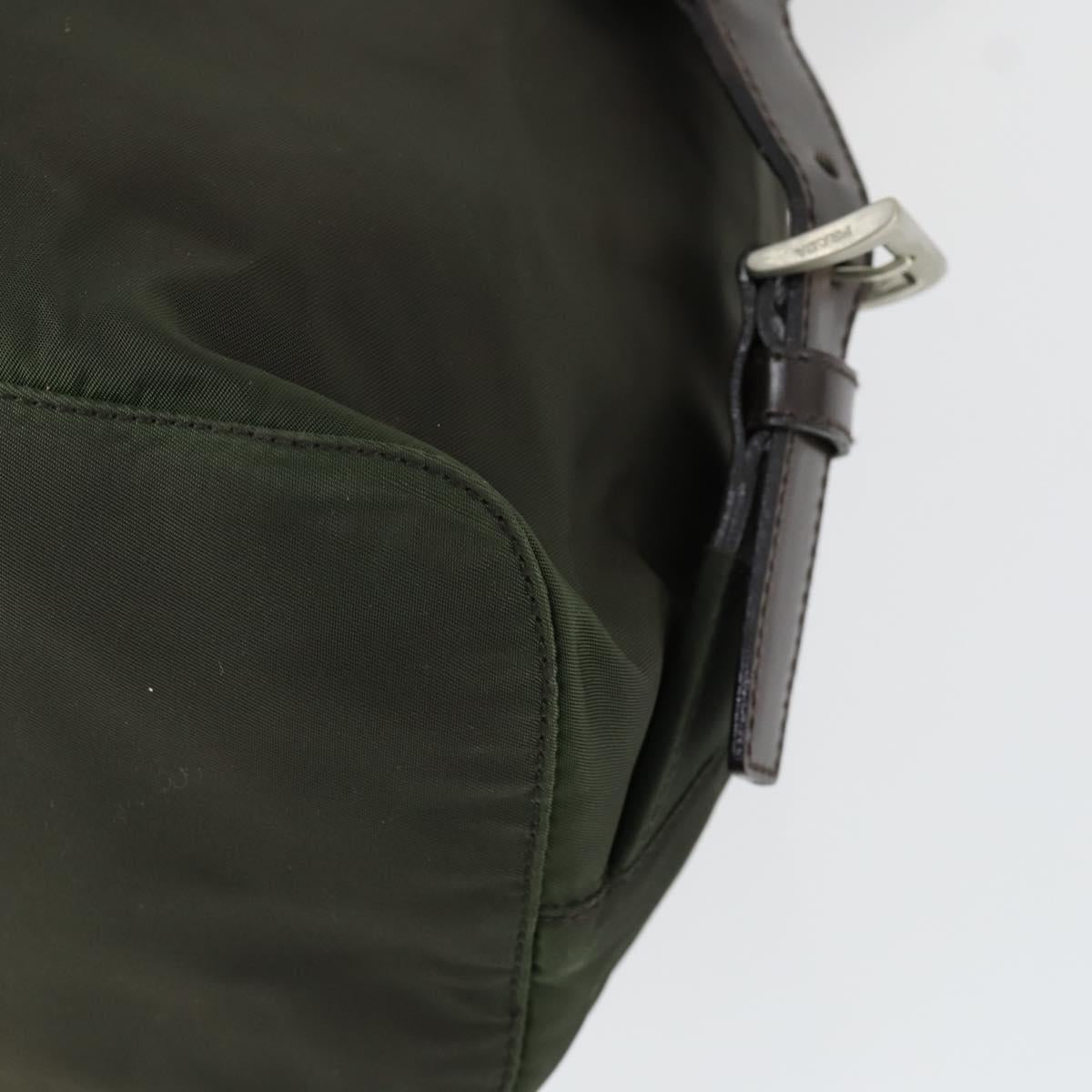 PRADA Backpack Nylon Khaki Silver Auth 168379 PRADA Backpack Nylon Khaki Silver Auth 168379 | Brand Street  main image 2