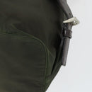 PRADA Backpack Nylon Khaki Silver Auth 168379-18