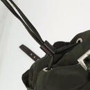 PRADA Backpack Nylon Khaki Silver Auth 168379-22