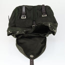 PRADA Backpack Nylon Khaki Silver Auth 168379-9