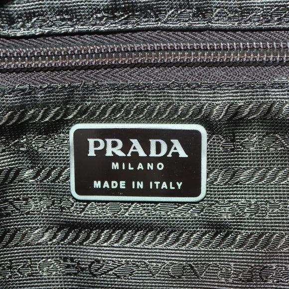 PRADA Backpack Nylon Khaki Silver Auth 168379