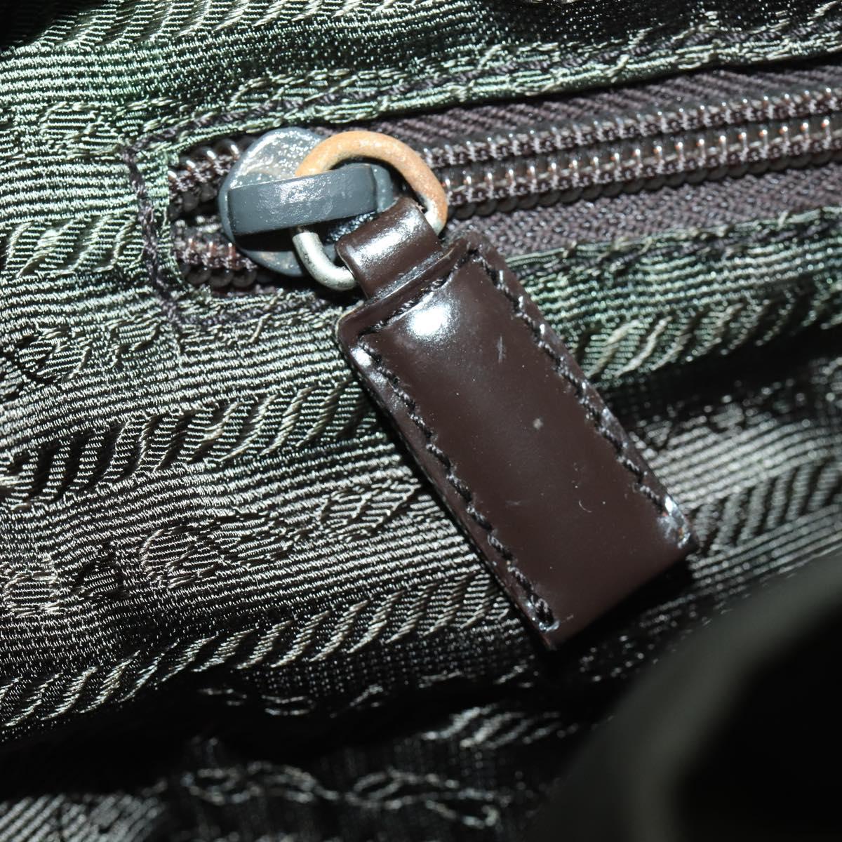 PRADA Backpack Nylon Khaki Silver Auth 168379 PRADA Backpack Nylon Khaki Silver Auth 168379 | Brand Street  main image 3