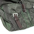PRADA Backpack Nylon Khaki Silver Auth 168379-28