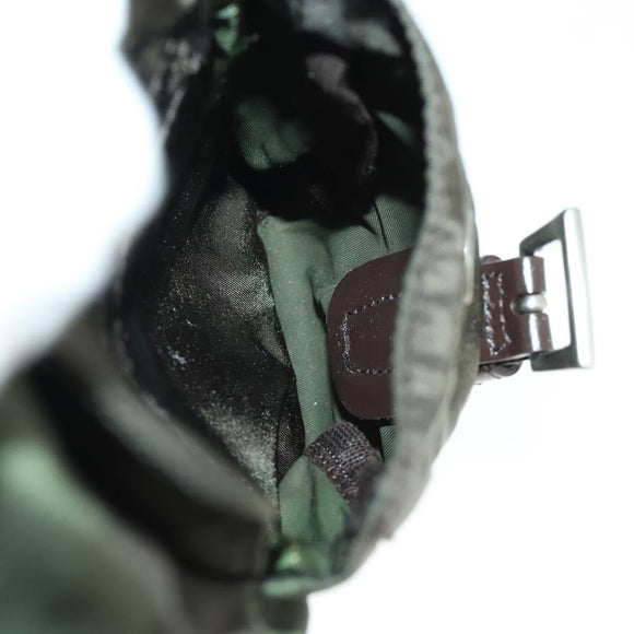 PRADA Backpack Nylon Khaki Silver Auth 168379