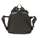 PRADA Backpack Nylon Khaki Silver Auth 168379-2