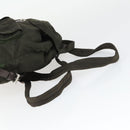 PRADA Backpack Nylon Khaki Silver Auth 168379-8