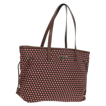 PRADA Tote Bag Nylon 2way Multicolor Silver Auth 168381V