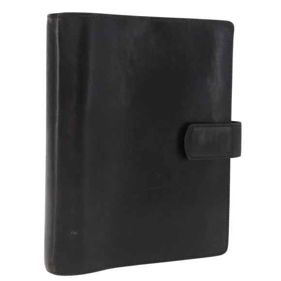 LOUIS VUITTON Nomad Agenda GM Day Planner Cover Black R20477 LV Auth 168386