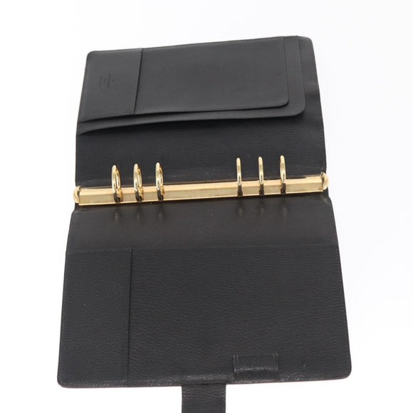 LOUIS VUITTON Nomad Agenda GM Day Planner Cover Black R20477 LV Auth 168386