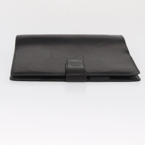 LOUIS VUITTON Nomad Agenda GM Day Planner Cover Black R20477 LV Auth 168386