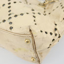 CHANEL Hand Bag Patent leather Ivory Gold CC Auth 168387-15