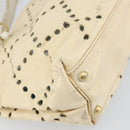 CHANEL Hand Bag Patent leather Ivory Gold CC Auth 168387-16