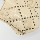 CHANEL Hand Bag Patent leather Ivory Gold CC Auth 168387-10