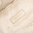 CHANEL Hand Bag Patent leather Ivory Gold CC Auth 168387-17