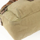 PRADA Shoulder Bag Nylon Beige Silver Auth 168388-14