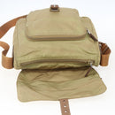 PRADA Shoulder Bag Nylon Beige Silver Auth 168388-19