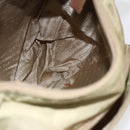 PRADA Shoulder Bag Nylon Beige Silver Auth 168388-22