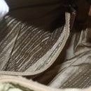 PRADA Shoulder Bag Nylon Beige Silver Auth 168388-24