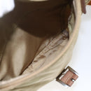 PRADA Shoulder Bag Nylon Beige Silver Auth 168388-25