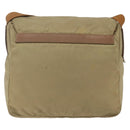 PRADA Shoulder Bag Nylon Beige Silver Auth 168388-2