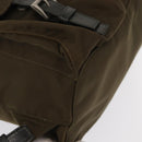 PRADA Backpack Nylon Khaki Silver Auth 168394-10