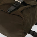 PRADA Backpack Nylon Khaki Silver Auth 168394-15