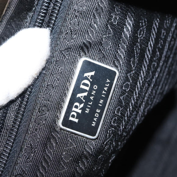 PRADA Backpack Nylon Khaki Silver Auth 168394