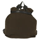 PRADA Backpack Nylon Khaki Silver Auth 168394-2