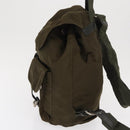 PRADA Backpack Nylon Khaki Silver Auth 168394-3
