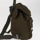 PRADA Backpack Nylon Khaki Silver Auth 168394-4