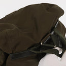 PRADA Backpack Nylon Khaki Silver Auth 168394-6
