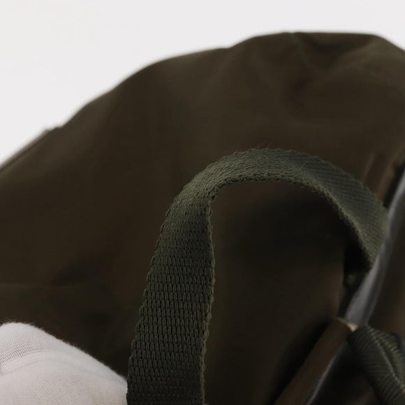 PRADA Backpack Nylon Khaki Silver Auth 168394